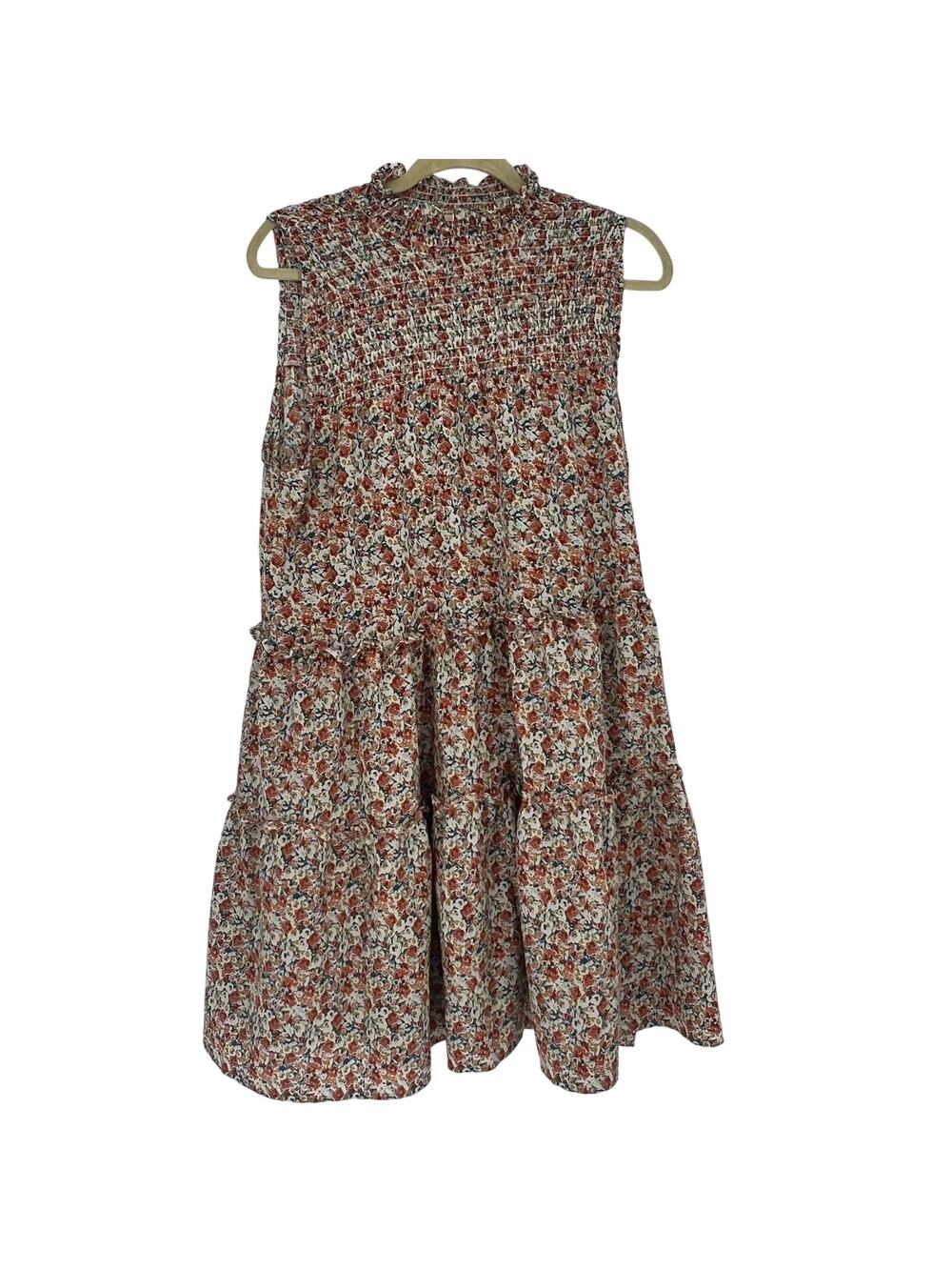Liberty Love Sleeveless Dress Orange & Blue Floral Size 3XL